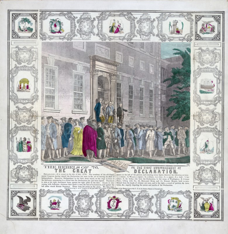 The rebels of '76--Or the first announcement of the great declaration ca. 1860