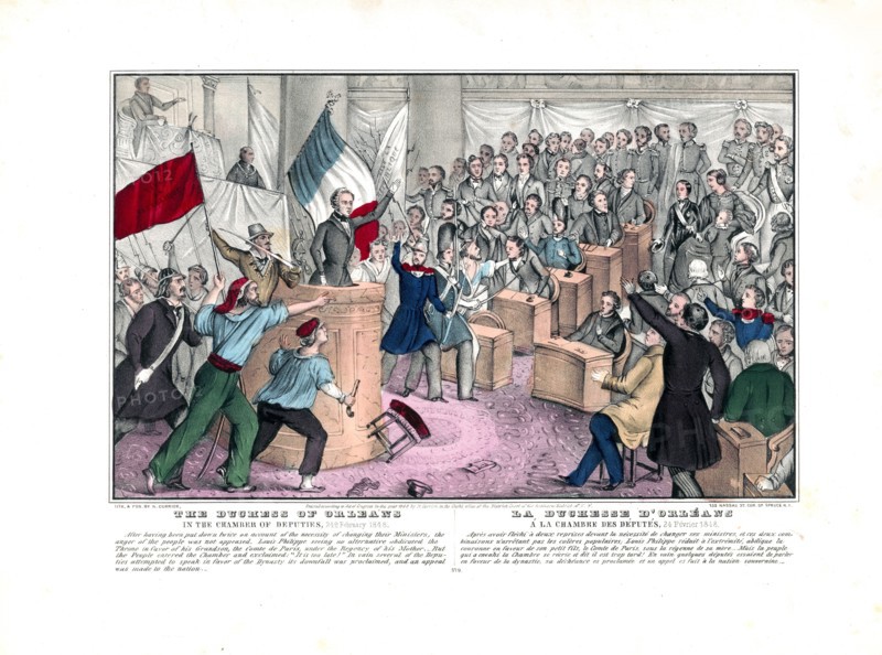 Duchess of Orleans: In the chamber of deputies, 24th February 1848. / La Duchesse d'Orléans: A la Chambres des députés, 24 Février 1848