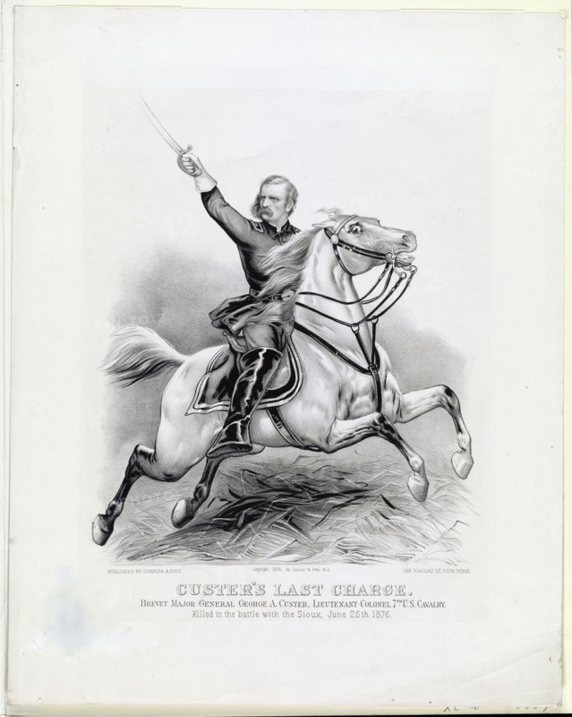 Custer's last charge: Brevet Major-General George A. Custer, Lieutenant-Colonel 7th U.S. Cavalry ca. 1876