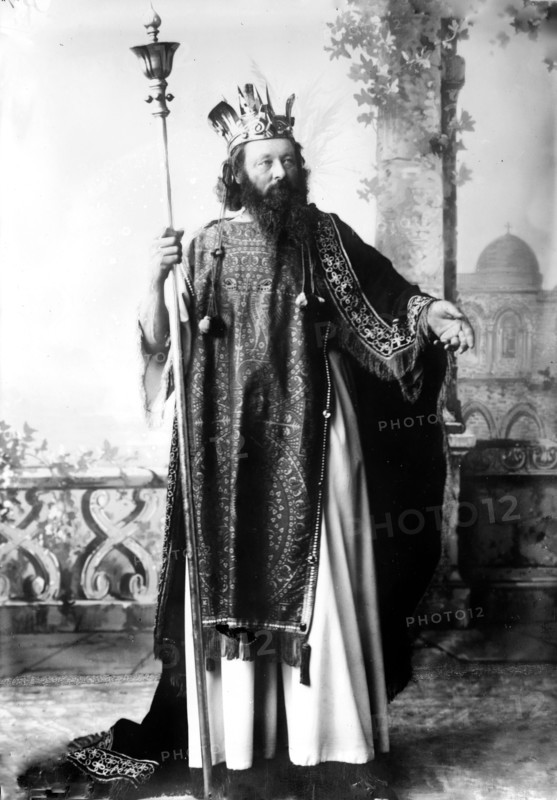 Herod (R. Lang) in passion play, Oberammergau, Germany ca 1900