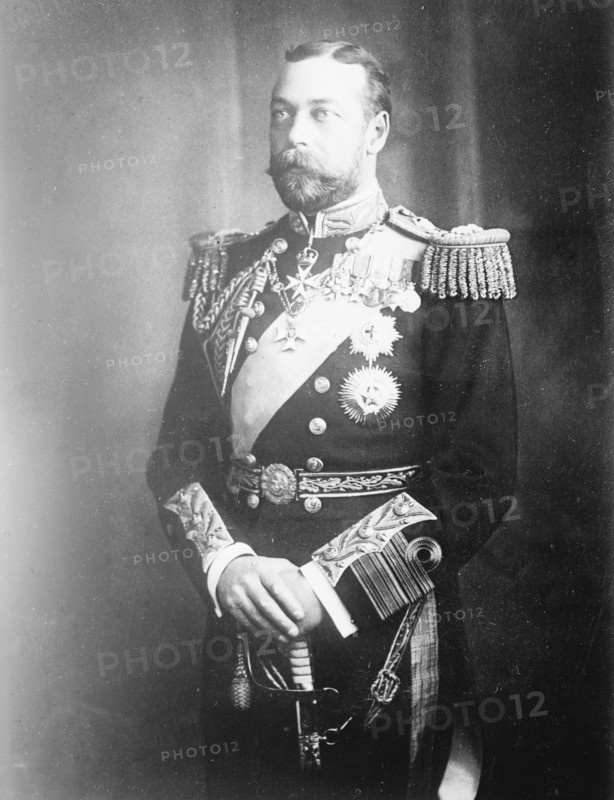 Prince of Wales, standing, three-quarters, in uniform 1908