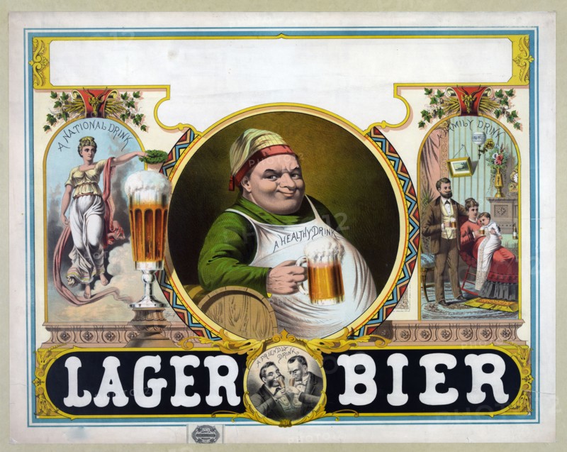 Lager bier advertisement ca. 1879
