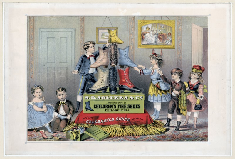 S.D. Sollers & Co. manufacturers of children's fine shoes, Philadelphia ca. 1874