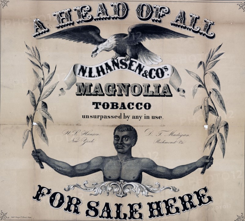 A head of all, N.L. Hansen & Co's. magnolia tobacco, unsurpassed by any in use. For sale here ca. 1857-1860