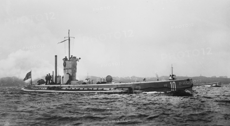 German U-10 submarine which served in World War I ca. 1914-1915