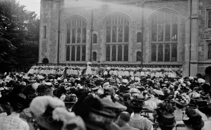 Vassar College graduation ceremony ca. June 1908