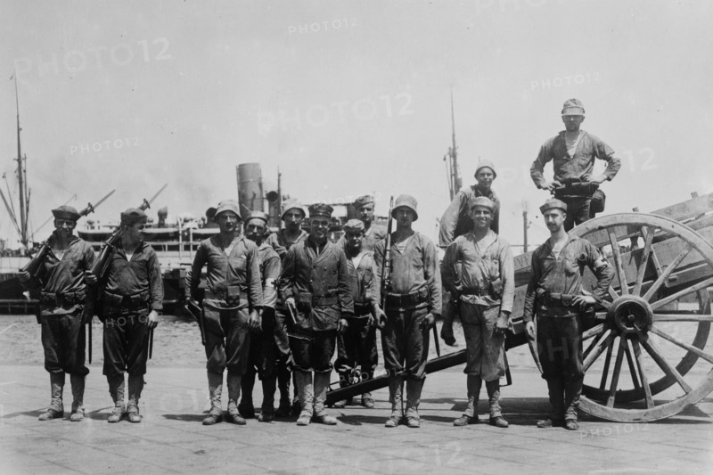 Sanitary squad from the U.S.S. MICHIGAN at Vera Cruz ca. 1914