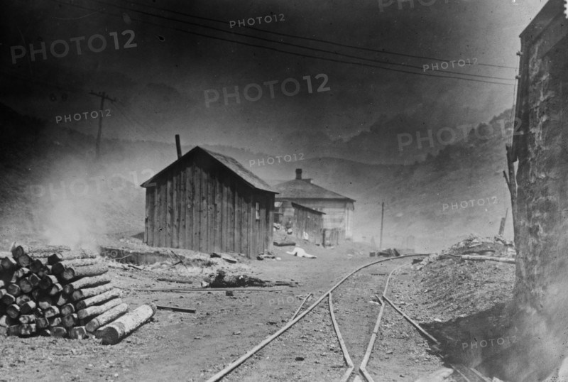 Colorado Coalfield Miners Strike of 1913-1914 - Burning of miner's camp at Forbes during strike battle ca. 1914