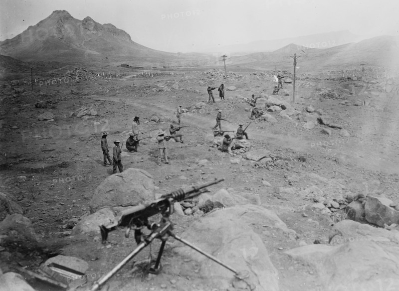 Troops of General Francisco 'Pancho' Villa (1877-1923), during the Mexican Revolution ca. 1914