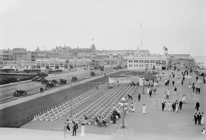 People enjoying a lovely day in Asbury Park, NJ ca. 1910-1915