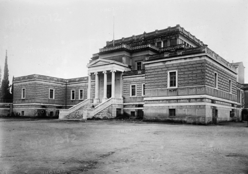 Old Parliament House which served the Greek Parliament from 1875 to 1935, located at 11 Stadiou Street, Athens, Greece ca. 1912