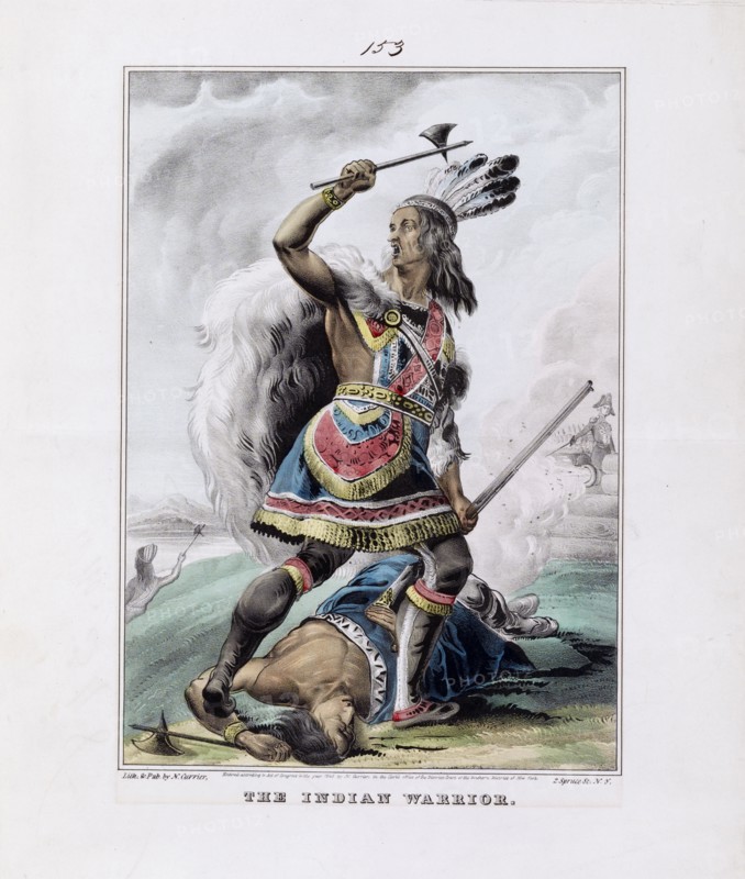 The Indian warrior illustration ca. 1845