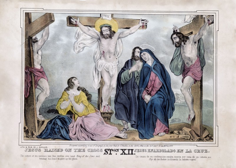 Jesus raised on the cross ca. 1846