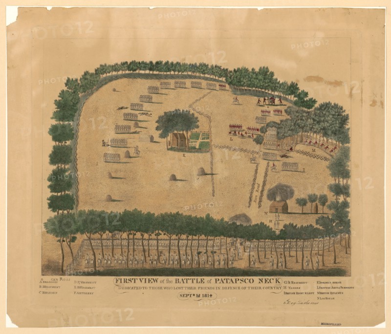First view of the battle of Patapsco Neck dedicated to those who lost their friends in defence of their country, Septr. 12, 1814
