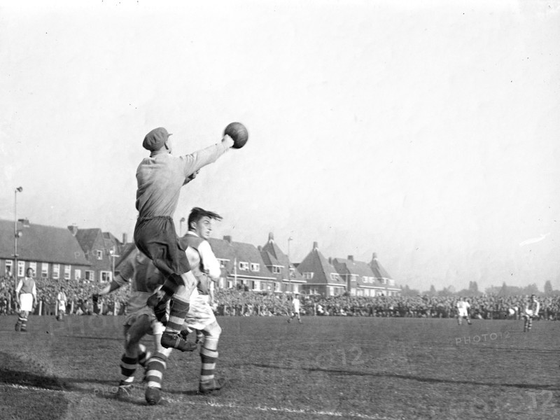 October 1947 - 1940s Soccer Match involving Volewijcker against Ajax 1-0 (Keizer saves punches)