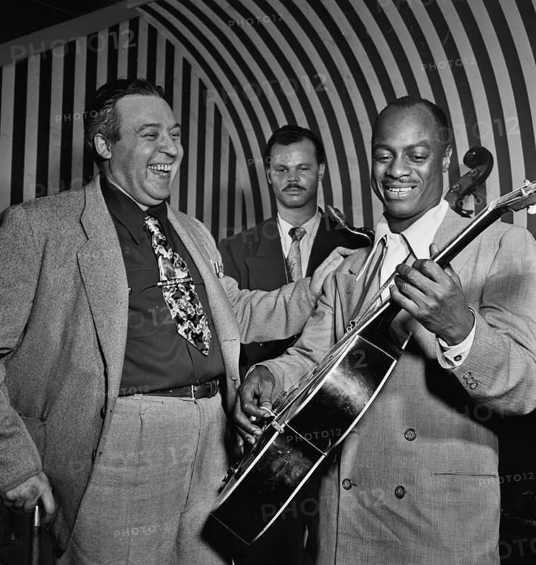 Portrait of Hugues Panassié and Tiny Grimes, between 1946 and 1948