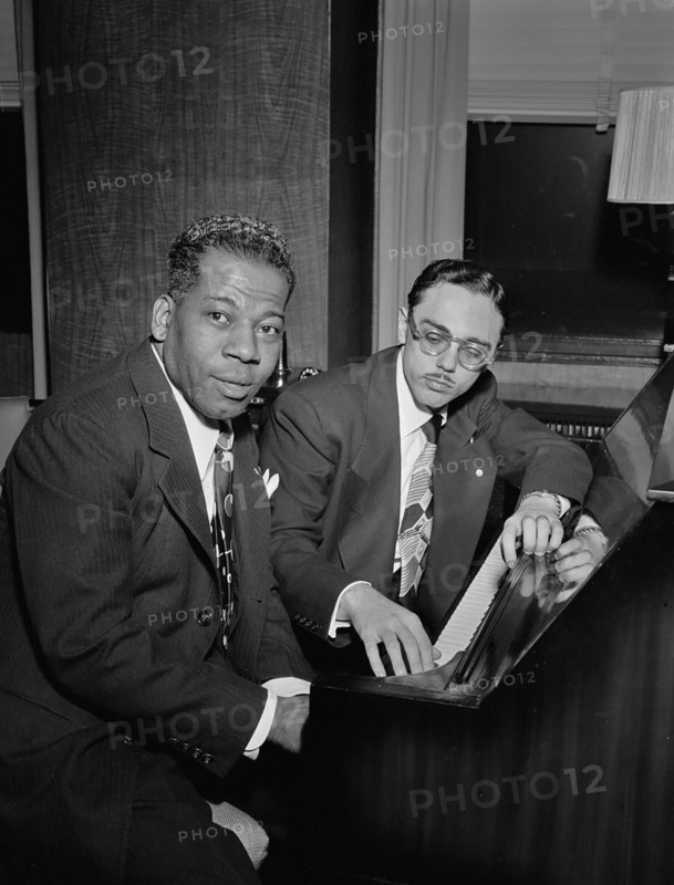 Portrait of Bernie Benjamin and George (George David) Weiss in their office, New York, N.Y., ca. Apr. 1947