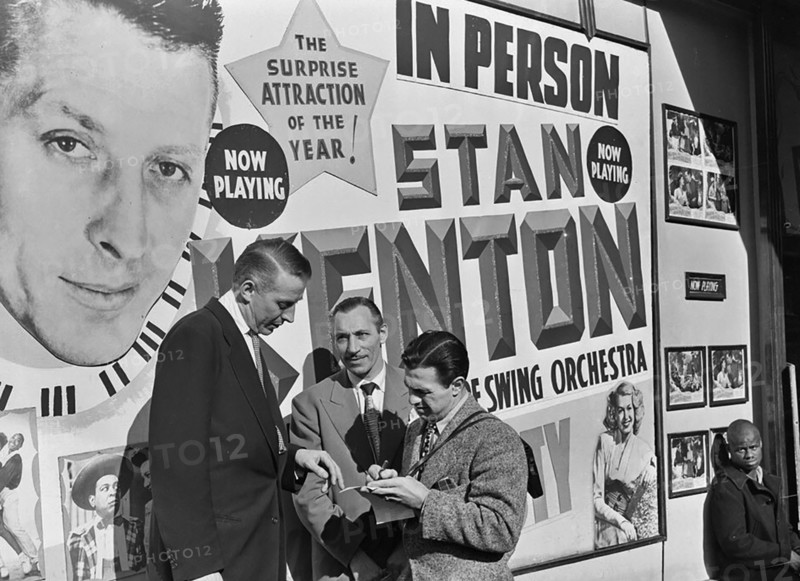 Portrait of Stan Kenton and Bob Gioga, 1947 or 1948