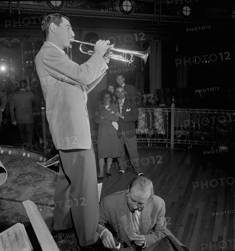 Portrait of Ray Anthony playing trumpet, ca. Aug. 1947