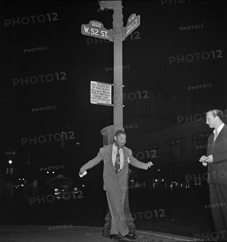 Portrait of Dizzy Gillespie, 52nd Street, New York, N.Y., between 1946 and 1948