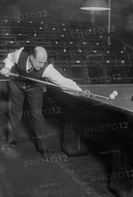 Morris Brown -- playing pool ca. 1910-1915