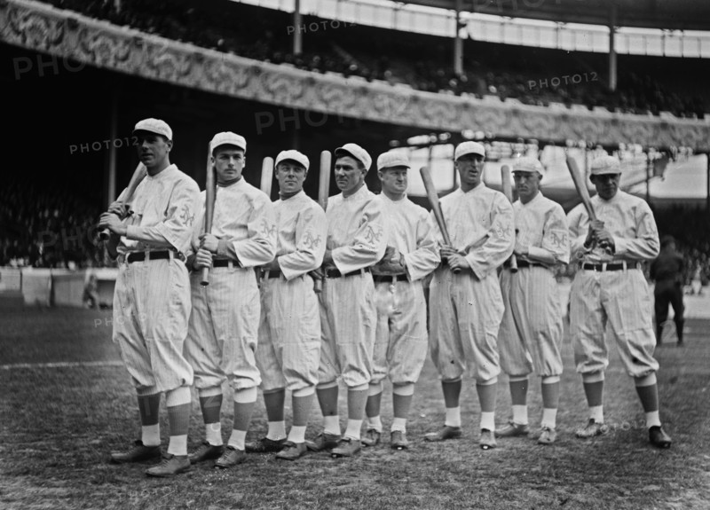 New York Giants Opening Day line-up at the Polo Grounds ca. 1910-1915