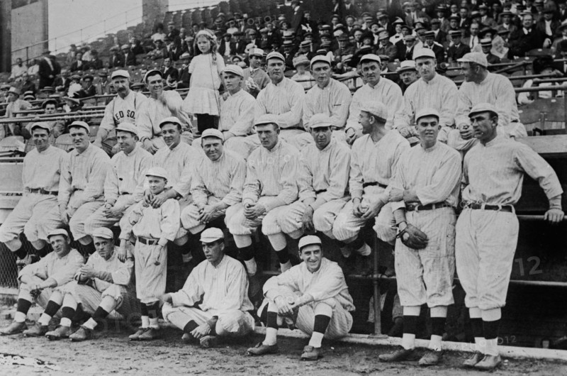 Boston Red Sox team photo at 1912 World Series ca. October 4, 1912