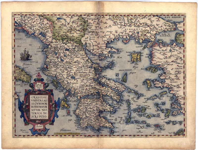 Abraham Ortelius - First World Atlas ca. 1570 - Graecia
