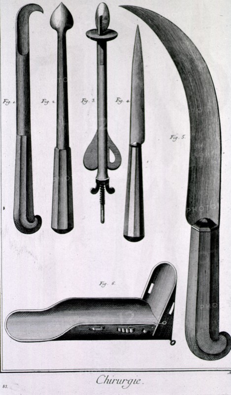 Surgical knives ca. 1700s
