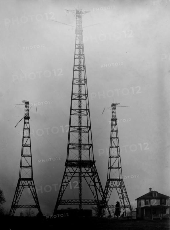 Government radio station towers in Arlington, Virginia ca. 1910-1915