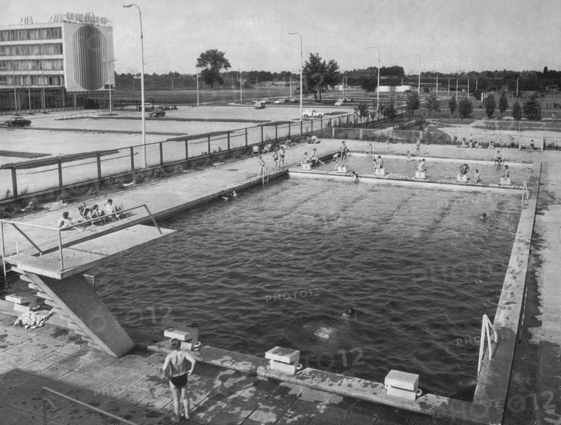 Swimming pools in Ursus area of modern day Warsaw, was its own city until 1977 ca. 1975