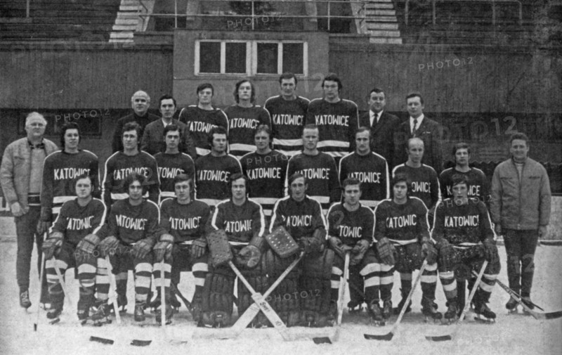 Premier league ice hockey team GKS „Górnik” from Katowice, Poland ca. 1973