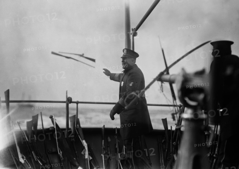 Throwing Guns into sea ca. 1910-1915