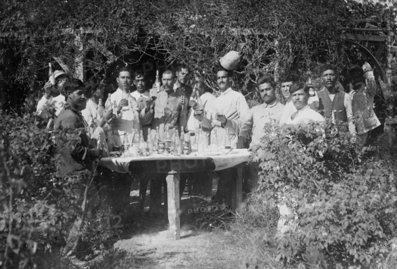 Mexican Federales Celebrating ca. 1910-1915