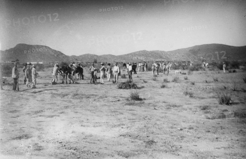 Date: 1910-1915 - Rapid fire target practice at Ortiz