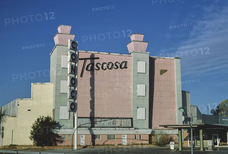 1970s United States -  Tascosa Drive-In Theater straight-on view NE 24th & Dumas Drive Amarillo Texas ca. 1977