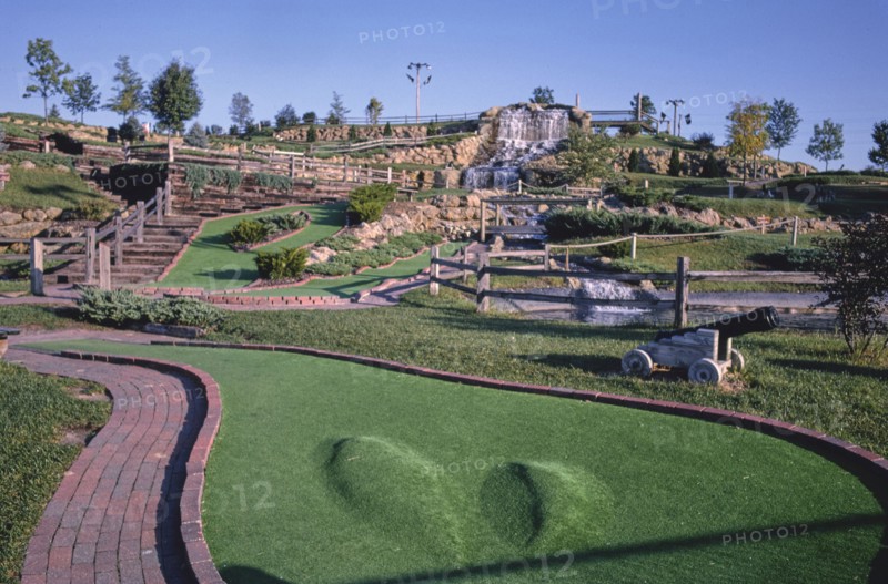 1980s United States -  Overall with Green Front -  Pirate's Cove Adventure Golf Route 13 -  Wisconsin Dells -  Wisconsin ca. 1988