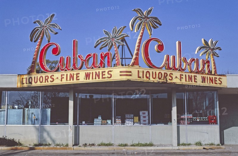 1980s United States -  Cuban Liquors, Scenic Highway, Baton Rouge Louisiana ca. 1982