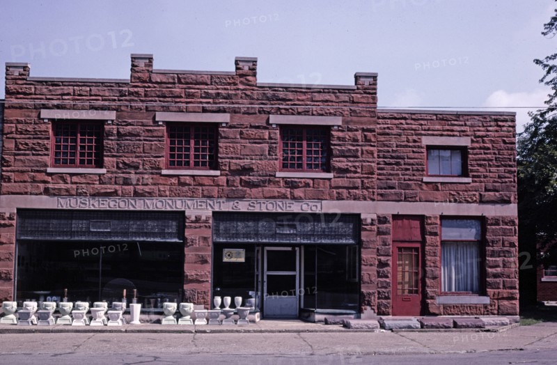 1980s United States -  Muskegan Monument Co., Pine Street Muskegon Michigan ca. 1980