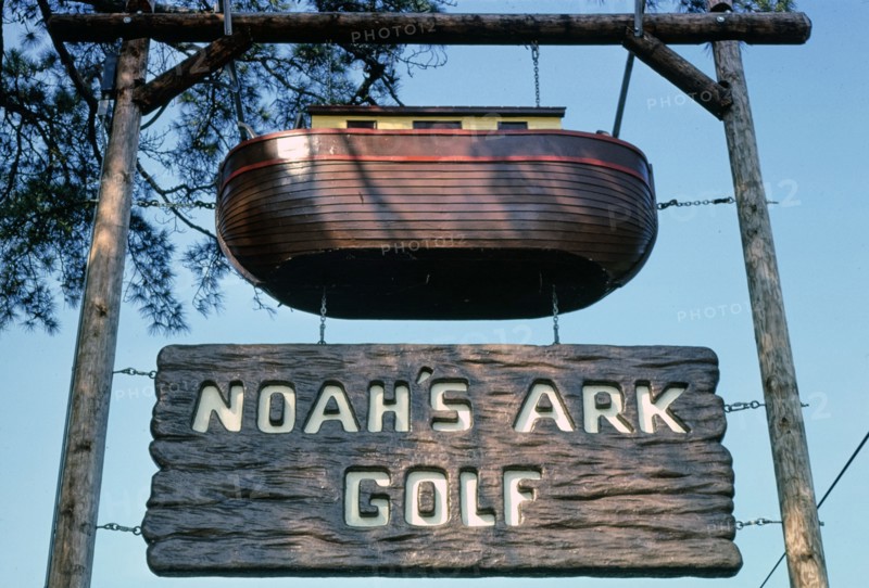1970s United States -  Old sign -  Noah's Ark Golf -  Myrtle Beach -  South Carolina ca. 1979