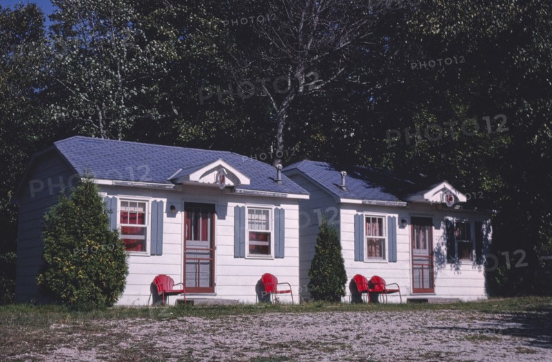 1980s United States -  Red Rooster Cabins, Saint Ignace, Michigan 1980