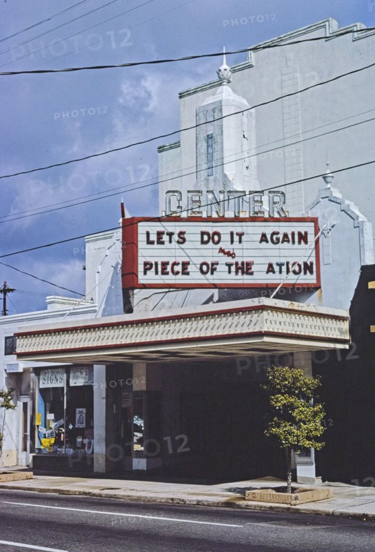 1970s America -  Center Theater, Rocky Mount, North Carolina 1979