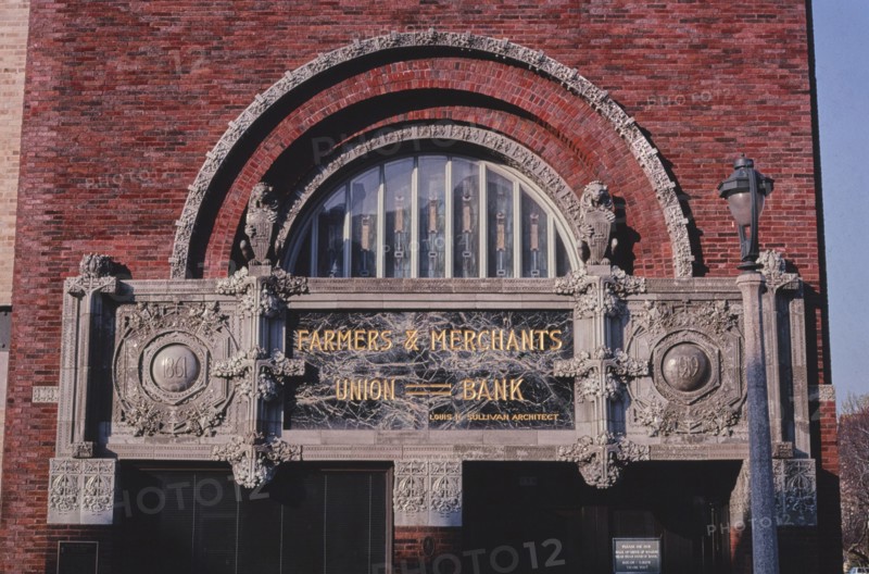 2000s United States -  Farmers and Merchants Union Bank by Louis Sullivan, James Street, Columbus, Wisconsin 2008