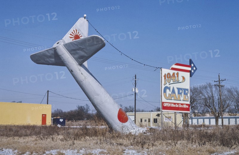 1980s America -  1941 Cafe sign, Lowell, Arkansas 1984