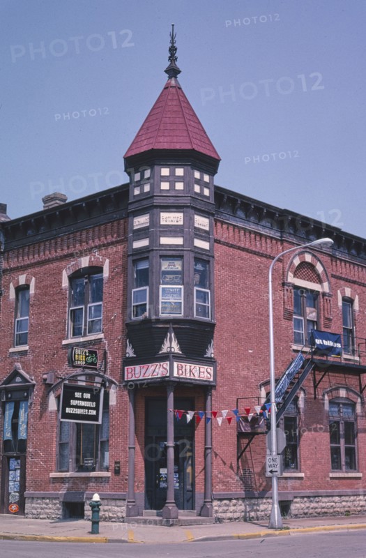 2000s United States -  Exchange State Bank,corner building, Saint Cloud and Rose Streets, La Crosse, Wisconsin 2003
