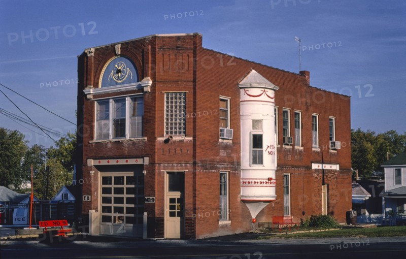 1980s United States -  Fire Dept #9, Frederick Avenue, Saint Joseph, Missouri 1988