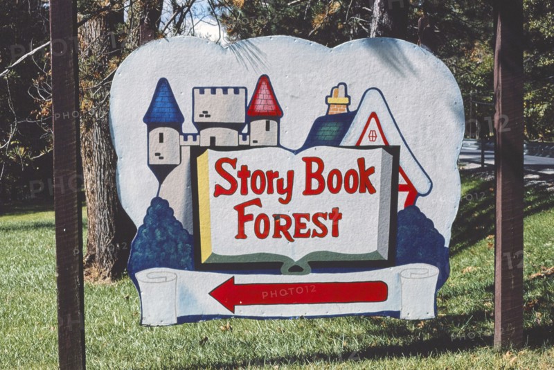 1980s America -   Story Book Forest sign, Ligonier, Pennsylvania 1984