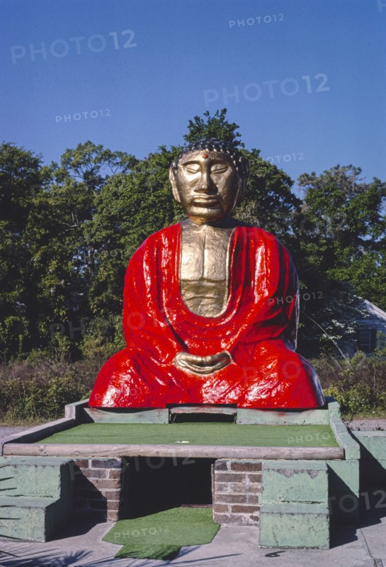 1980s America -  Wacky Golf, Buddha hole, front, North Myrtle Beach, South Carolina 1988