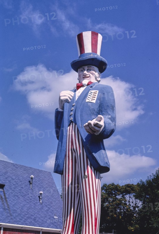 1980s America -  Uncle Sam Fast Food symbol, Toledo, Ohio 1988