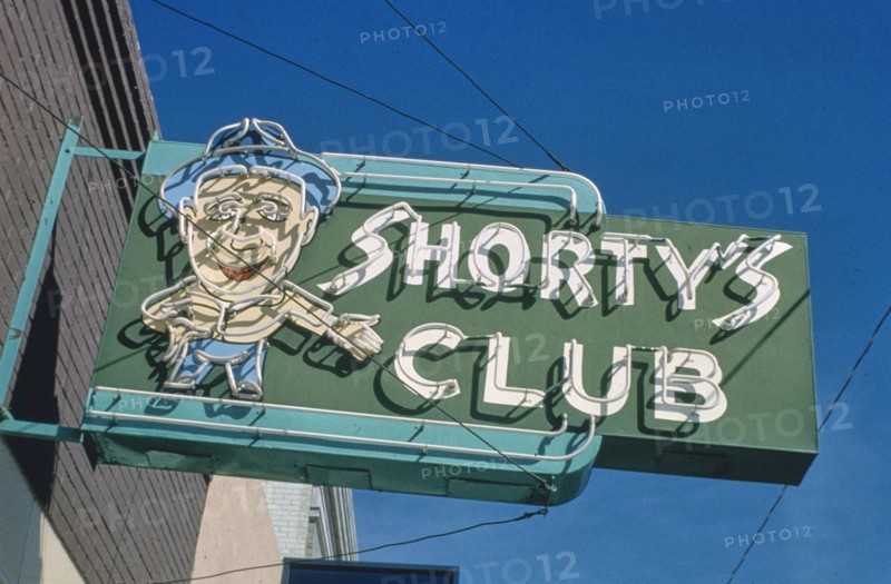 1970s America -  Shorty's Club sign, Elko, Nevada 1978